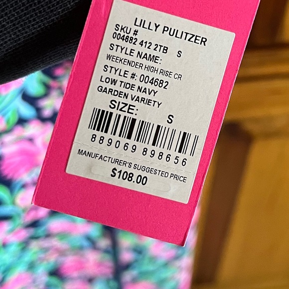 NWT!! Lilly Pulitzer Weekender High Rise Crop Legging - Picture 2 of 2